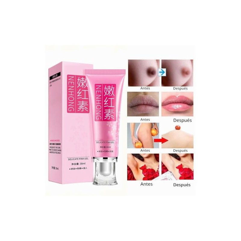 Crema Aclarante Zonas Intima Pezón Axilas Mujer Blanquea Crema Rosa