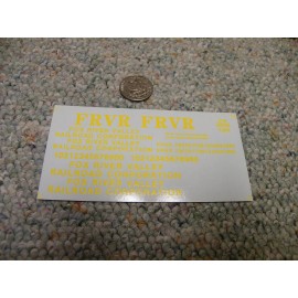 na Herald King decals HO Fox River Valley Railroad FRVR yellow  XX181