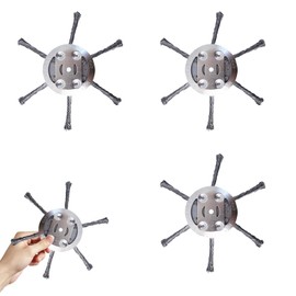 2025 New 6 Inches Steel Wire Grass Trimmer Head,Universal Steel Wire Weed Trimmer Head for Electric Battery Powered Cordless String Trimmer (3, 6 Blades)