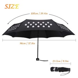 Vicloon Regenschirm, Regenbogen Regenschirm die Farbe wechseln bei Nässe Windfest, Farben-ändernder Regenschirm Beleg-Proof Handle für einfaches Tragen