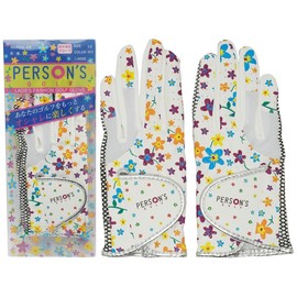 Persons PSGL09WH18 Golf Gloves Women's Both Hands, White, 7.1 inches (18 cm)