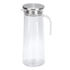 1.2L Acrylic Transparent Juice Bottle Cold Water Pitcher Jug for Bar Home UseStainless Steel Lid