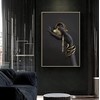 LPFNSF Modern Canvas Picture Gold Black Lips Canvas Picture Female