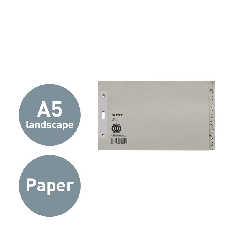 Esselte Leitz Paper index A-Z A5 Landscape Paper 20 Sheets
