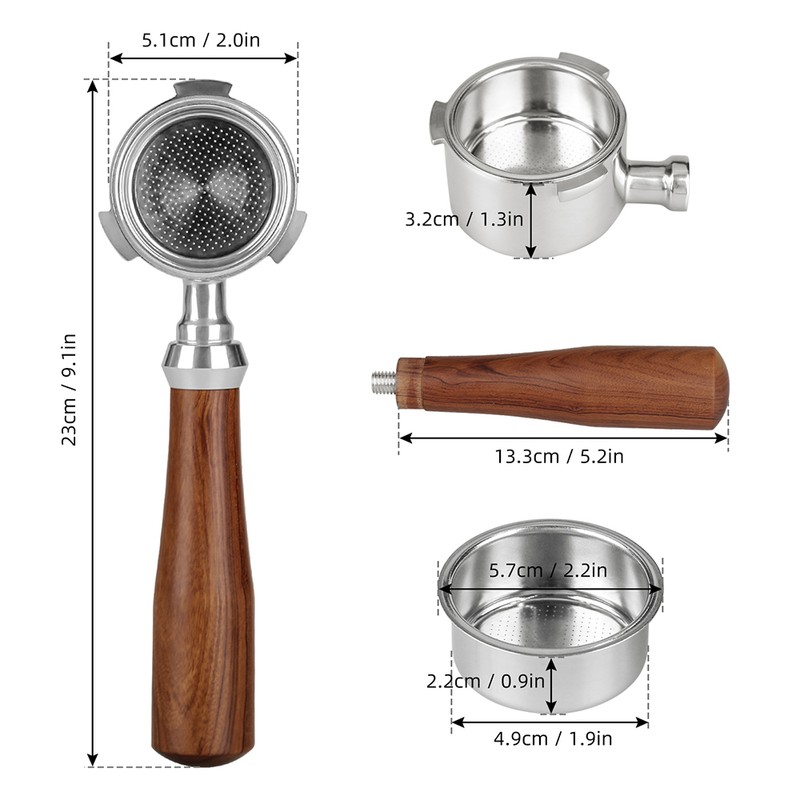 51mm Bottomless Portafilter Coffee Bottomless Compatible with DeLonghi Espresso Machine