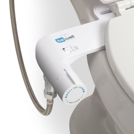 Waterpik BeWell Bidet Attachment BDT-001 Non-Electric Water Spray Angle and Adjustable Pressure, Self-Cleaning, Easy DIY Installation Toilet Seat Sprayer, BDT-001 White