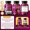 Beet Root Supplement 12,900mg x12 Potency with Grape Seed Extract,