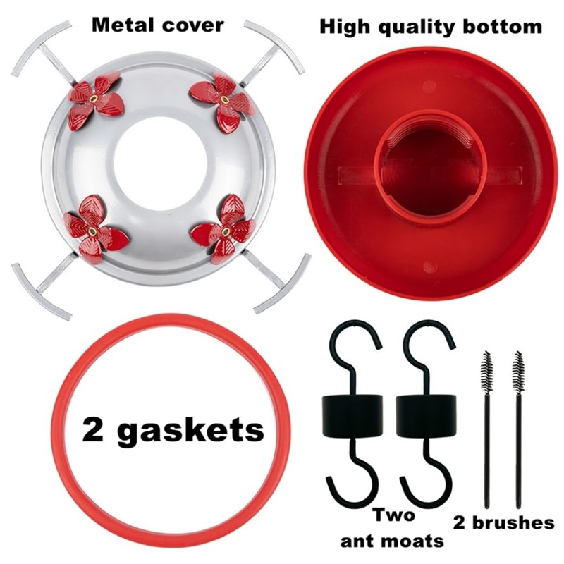 6 Pack Hummingbird Feeder Replacement Parts Set Includes Hummingbird Feeder