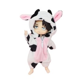 niannyyhouse Obitsu 11 cm Clothing Dress Up Cow Suit Onesies 1/12 BJD OB11 Doll 4.3 Inch Figure Accessories (A-1)