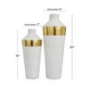 Deco 79 Metal Decorative Vase Centerpiece Vases with Gold Band,