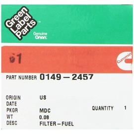 CUMMINS NW Cummins 1492457 Onan Fuel Filter