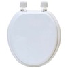 White Round Molded Wood Toilet Seat 17 Inches