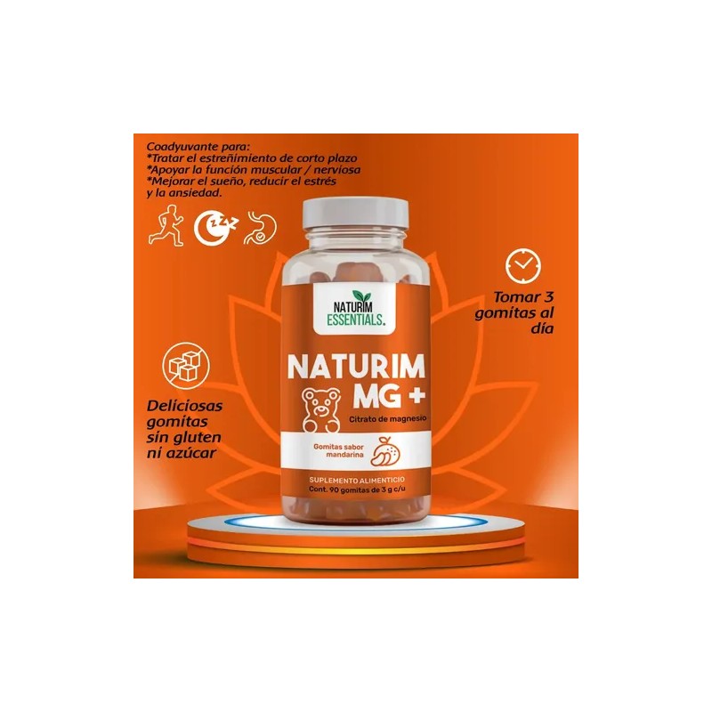 Citrato Magnesio Naturim Gomitas Sabor Mandarina Unidades
