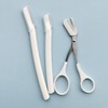 Portable 3-Piece Eyebrow Grooming Set for Self-Styling, Eyebrow Razor White 3ea