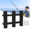 Rod Storage Holder Wall Side Mounted 3 Tube Fishing Pole