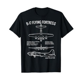 Vintage World War 2 Bombers USA WW2 Flying Fortress B-17 T-Shirt