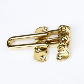 TOGU TOGU Solid Thicken Door Security Guard,Gate Latches Swing Bar Door Guard,Burglar-Proof Padlock Door Clasp for Home,Apartment,Hotel,Motel,Dormitory,PVD Gold
