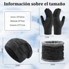 RENDIN Gorros Invierno Bufanda - Guantes Tactiles con Tejido de