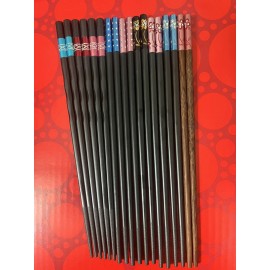 Unbranded Japanese and Chinese Crystal Decorative Designer Chopsticks 9 Variations w Free - CHINESE DOTS BLUE
