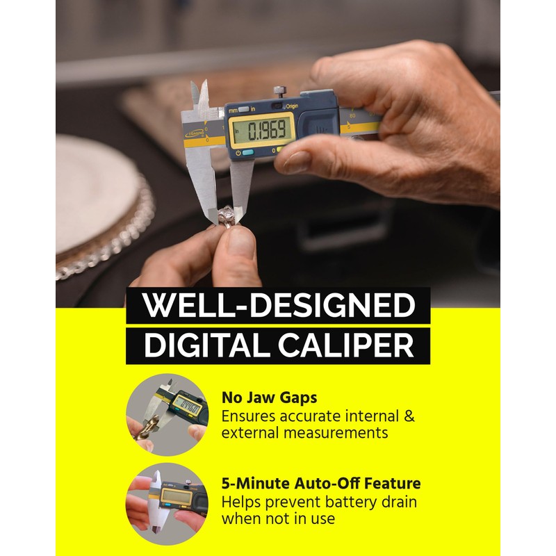 iGAGING Absolute Origin 0-6" Double Cut Depth Digital Caliper, IP54