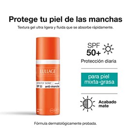 LULLAGE | Bloqueador Solar Anti-manchas | Protección Muy Alta | SPF 50+ | Textura Gel Ligera | Atenúa Manchas e Imperfecciones | Piel Mixta y Grasa | 