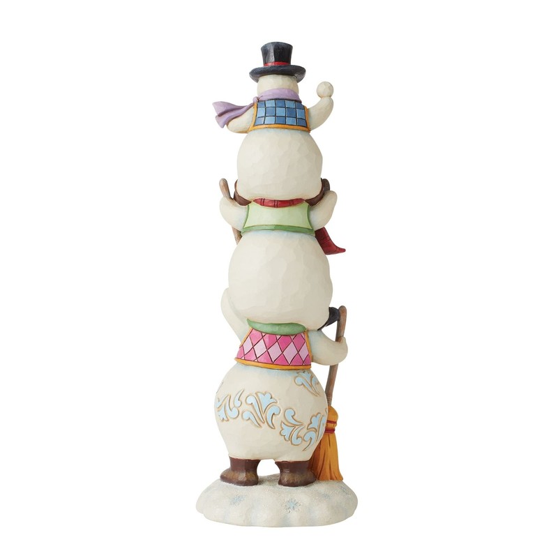 Enesco Snowy Stack of Holiday Fun Stacked Snowmen Figurine -