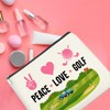UPNEGE Golf Makeup Bag Gifts for Women Golfer Peace Love