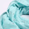 Solid Color Stars Print Stardust Glitter Scarf, Mint