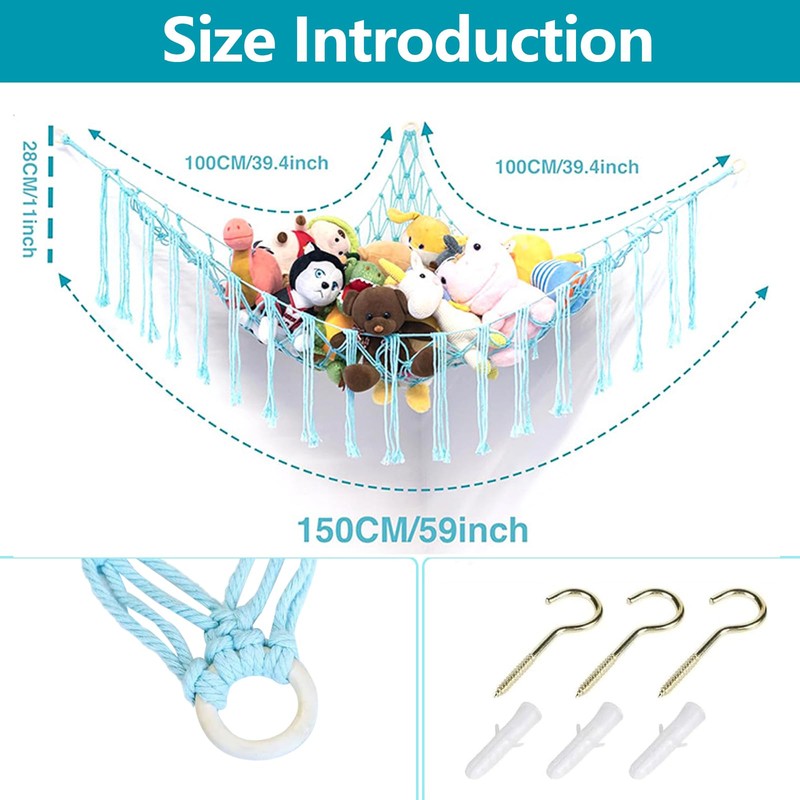 ZYETGH Teddy Hammock, Toy Hammock For Stuffed Animals Cuddly Soft