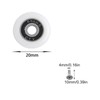 Vokenforu 8 Pcs Shower Door Rollers, Diameter 20mm, White