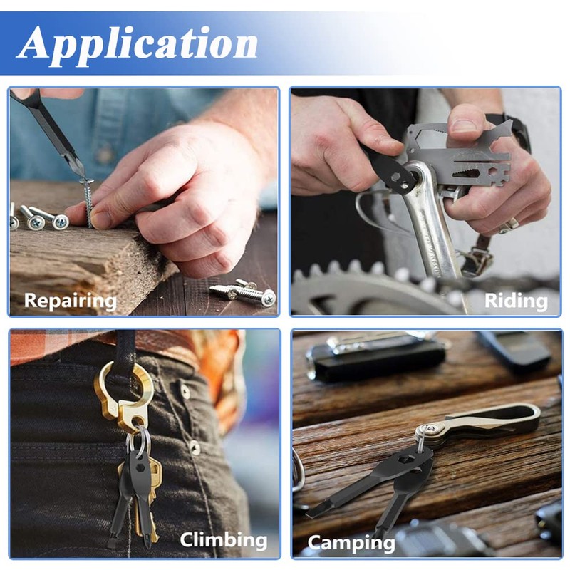 Eyech 8Pcs Mini Keychain Screwdriver,Outdoor Portable EDC Multifunction Screwdriver Set