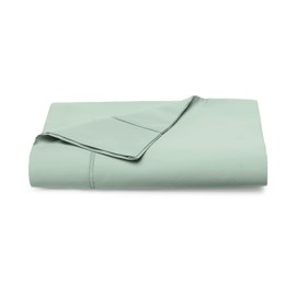 Pizuna Cotton Full Size Flat Sheet Sea Foam 1 PC, 400 Thread Count 100% Long Staple Combed Cotton Sateen Weave Soft Flat Bed Sheets Full Size (Sea Foam Full Flat Sheet Only)