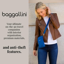 Baggallini Securtex Anti-theft Activity Crossbody Bag for Women - Small Purse Crossbody Handbag with Locking Zipper Pull