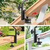 iBorn Bird Bath for Outside,Deck Mounted Bird Bath 12in,Bird Baths