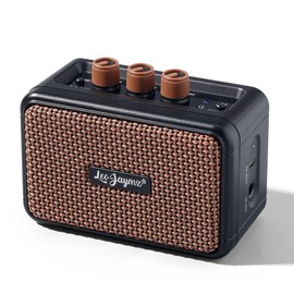 Leo Jaymz Leo Jaymz Mini Guitar Amplifier - 5W Dual Speaker BT Wireless Guitar Amp Rechargeable Battery, Clean/Overdrive Modes, Headphone Jack,Ideal for Practice & Performance (Black)