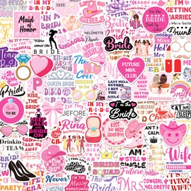 Yqskt 200PCS Bachelorette Stickers for Women, Waterproof Bride to Be Vinyl Stickers for Laptop Water Bottle Scrapbook Goodie Bags, Bachelorette Party Favors