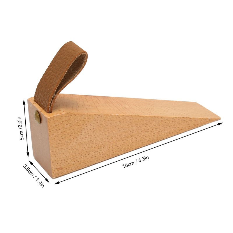 6pcs Door Stopper Wedge Polished Glossy Compact Wooden Firefighter Door