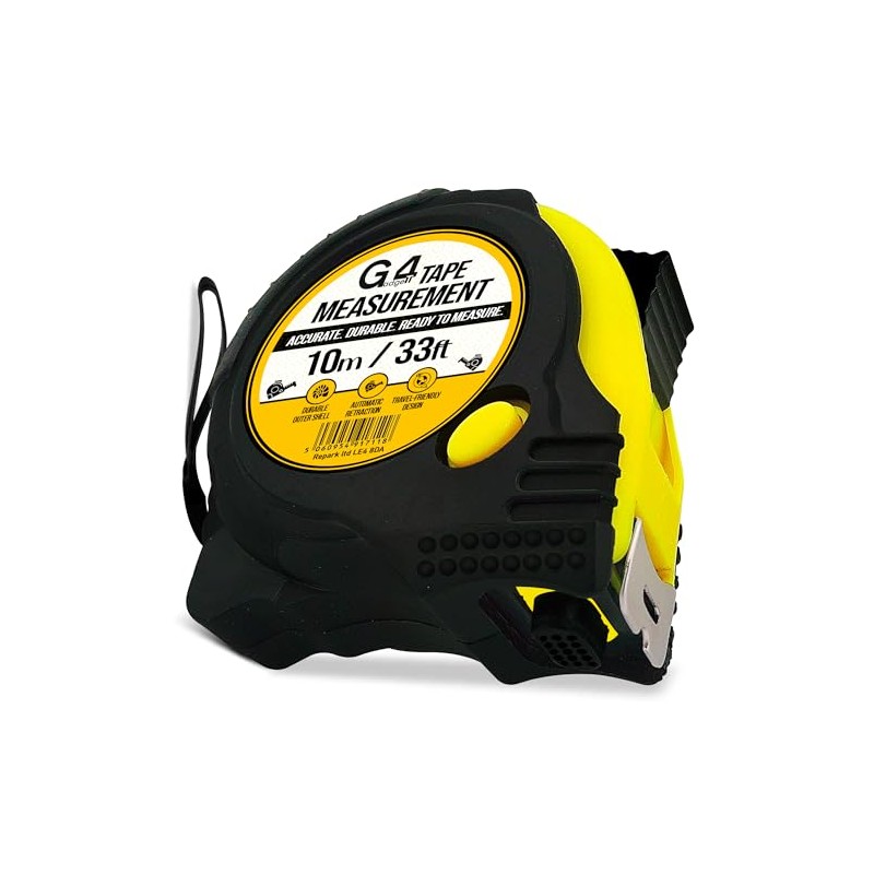 G4GADGET 10 Meter Tape Measure – Heavy Duty Retractable Griplock