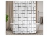 Nordic Style Fashion Shower Curtain with Plastic Hooks PEVA Large