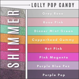 Giselle Cosmetics Loose Mineral Eyeshadow and Contouring Palette - Lolly Pop Candy 8 Shade Set