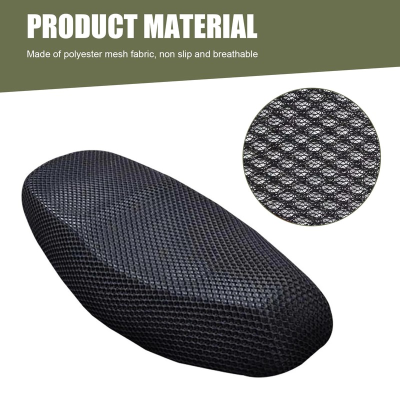 DACIRTY Motorcycle Seat Cover, Heat-insulating Double-sided Mesh Holes Breathable Burn-resistant