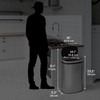 iTouchless Push-Top Lid 13 Gallon Trash Can with Odor Control