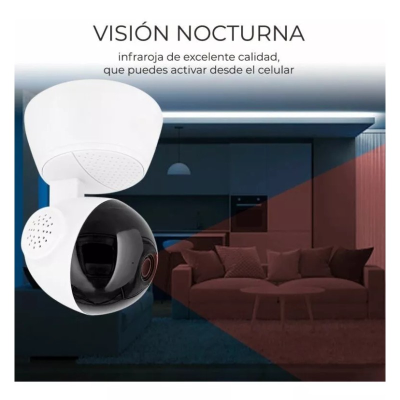 EGTMA Camara De Seguridad Y Alarma 1080p Wifi Visión Nocturna