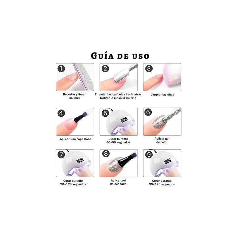Gel Platinium Decoracion Uñas Gel Esmalte Semipermanentes 4c
