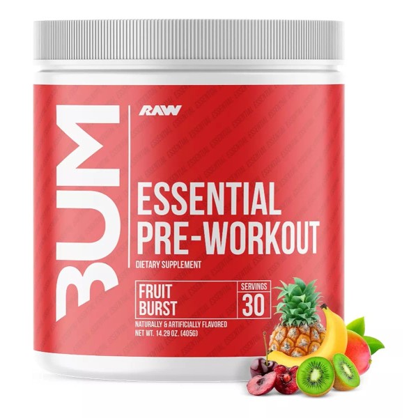 Raw Cbum Essential Pre Workout 30 Servs Sabor Fruit Burst