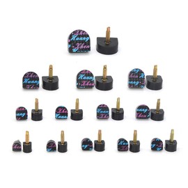 Medigy 13 pares de puntas de reparación de talones para zapatos de tacón alto, 13 tipos de tamaños, Negro, Negro