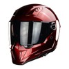 KOV Casco Gainer Cherry Rojo Brillante Integral para Moto Certificado