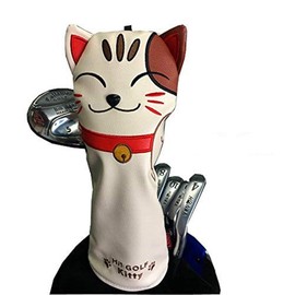Sunbro Golf Headcover Golf Character Headcovers Driver Cover Wood Cover Utility Cover Puppy/Kitten (Kitten UT)