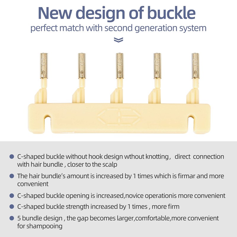 C-shaped Buckle for 2nd Generation 6D Hair Extensions Machine, Human