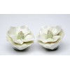 CG 20730 2.5" Painted White Layered Petals Gardenia Salt and